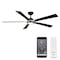 Wac Smart Fans Rotary Indoor or Outdoor Smart Ceiling Fan 2700-3000-4000-5000K LED in Matte Black/Brushed Nickel F-099L-MB/BN - alternate 1
